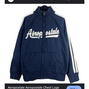 Vintage Aeropostale Track Jacket Men Size XL Y2K Made in USA baggy loose